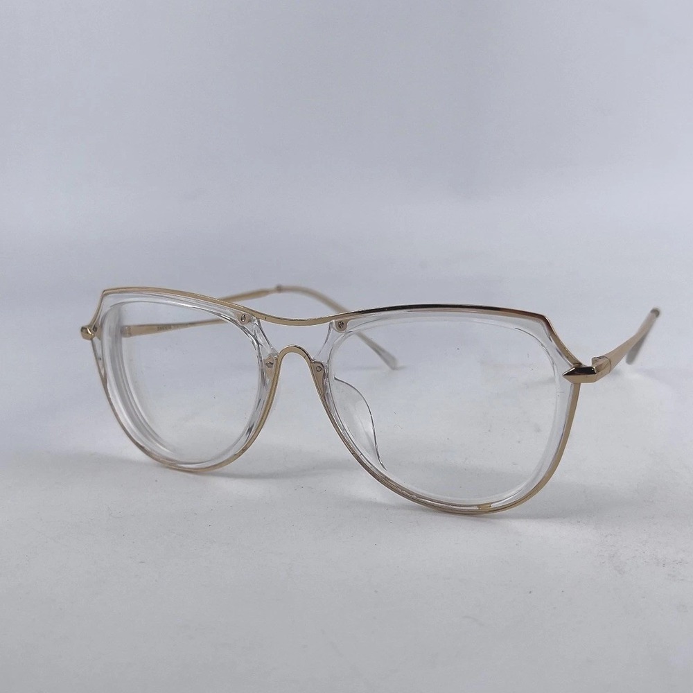 Suofeia‎ TR90 Unisex Adults Eyeglasses Frame Gold Metal Full Rim 53-18-144 mm